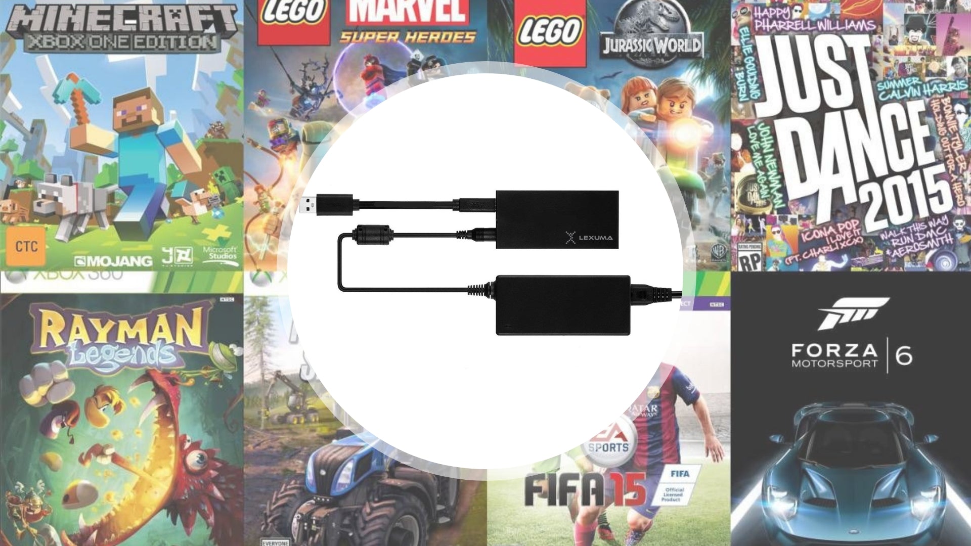 Lexuma Kinect Adapter Start Your Games with XBox One S One X and Wi