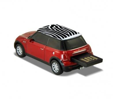 AutoDrive Mini Cooper S - Safari series-Zebra Pattern 32GB USB Flash Drive - GadgetiCloud
