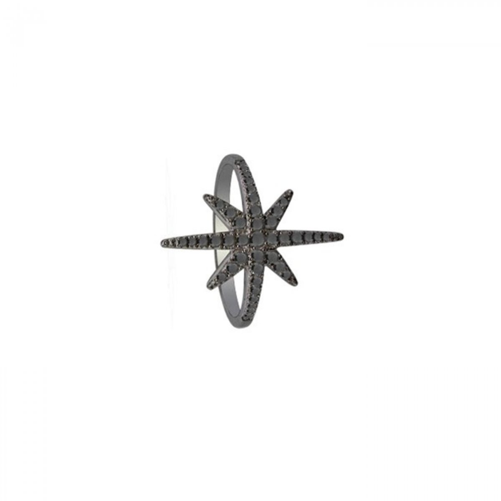 APM Météorites Ring - Black Silver #A15734BZR(54)