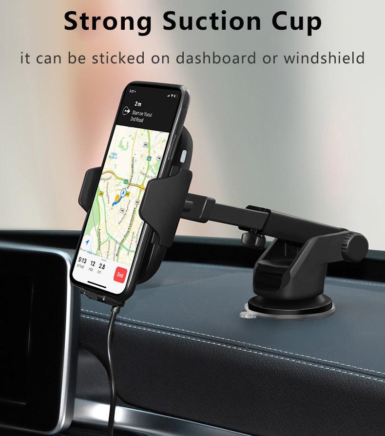 iOttie Easy One Touch Wireless Qi Certified Fast Charging Cupholder Car  Mount Phone Holder