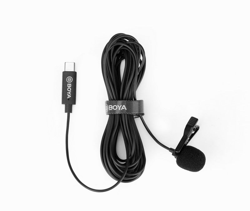 iMartCity BOYA Clip-on Mic BY-M3 for Type-C devices smartphone long cable for various usage environment indoor outdoor filming recording  6 meter cables