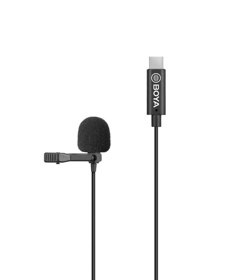 iMartCity BOYA Clip-on Mic BY-M3 for Type-C devices smartphone long cable for various usage environment indoor outdoor filming recording handling noise low