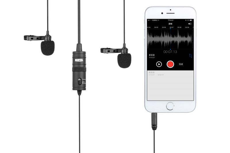 iMartCity BOYA Lavalier microphones dual omni-directional mic application mobile phone smartphone  iPhone