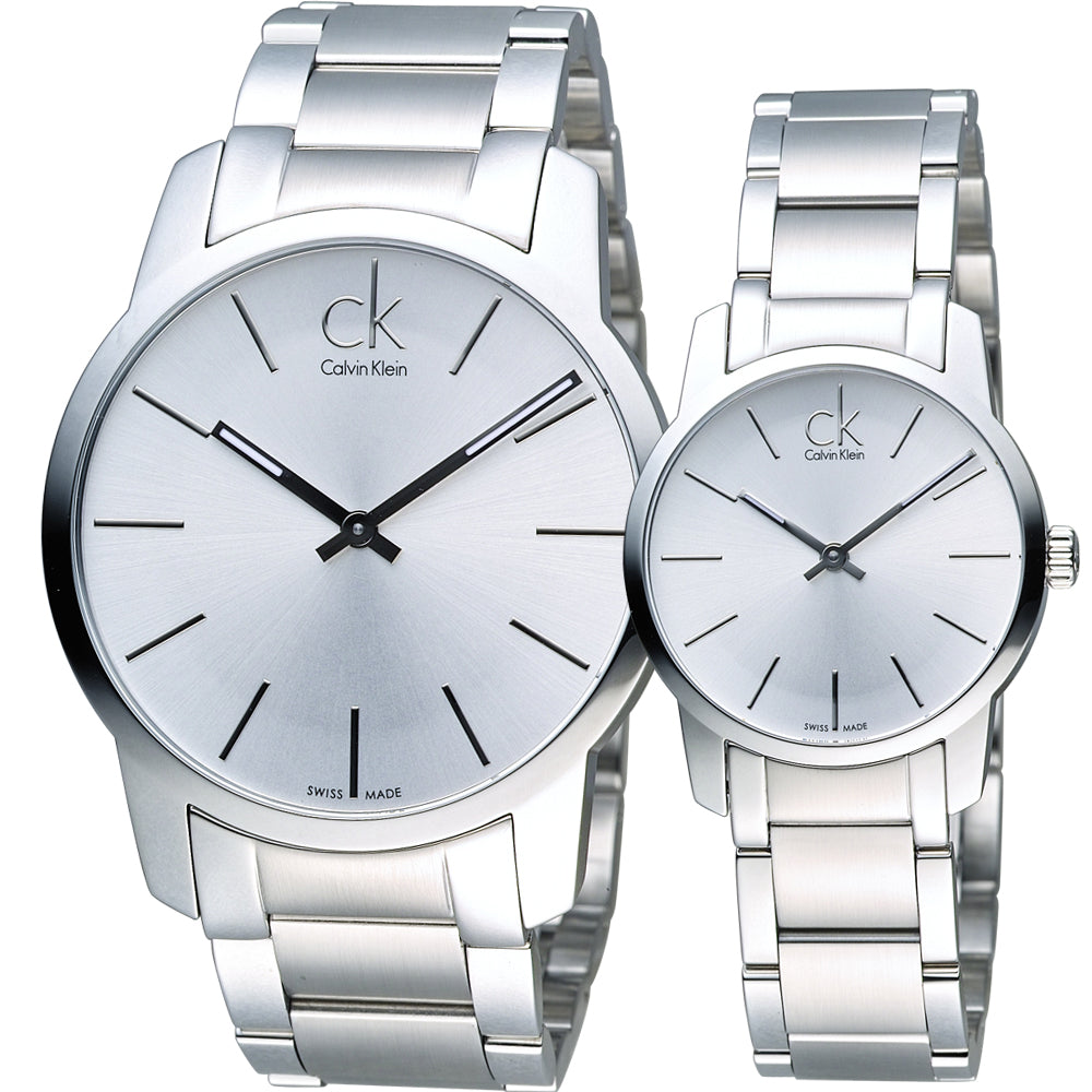 NEW Calvin Klein City Stainless Steel Ladies Watches - Silver K2G23126