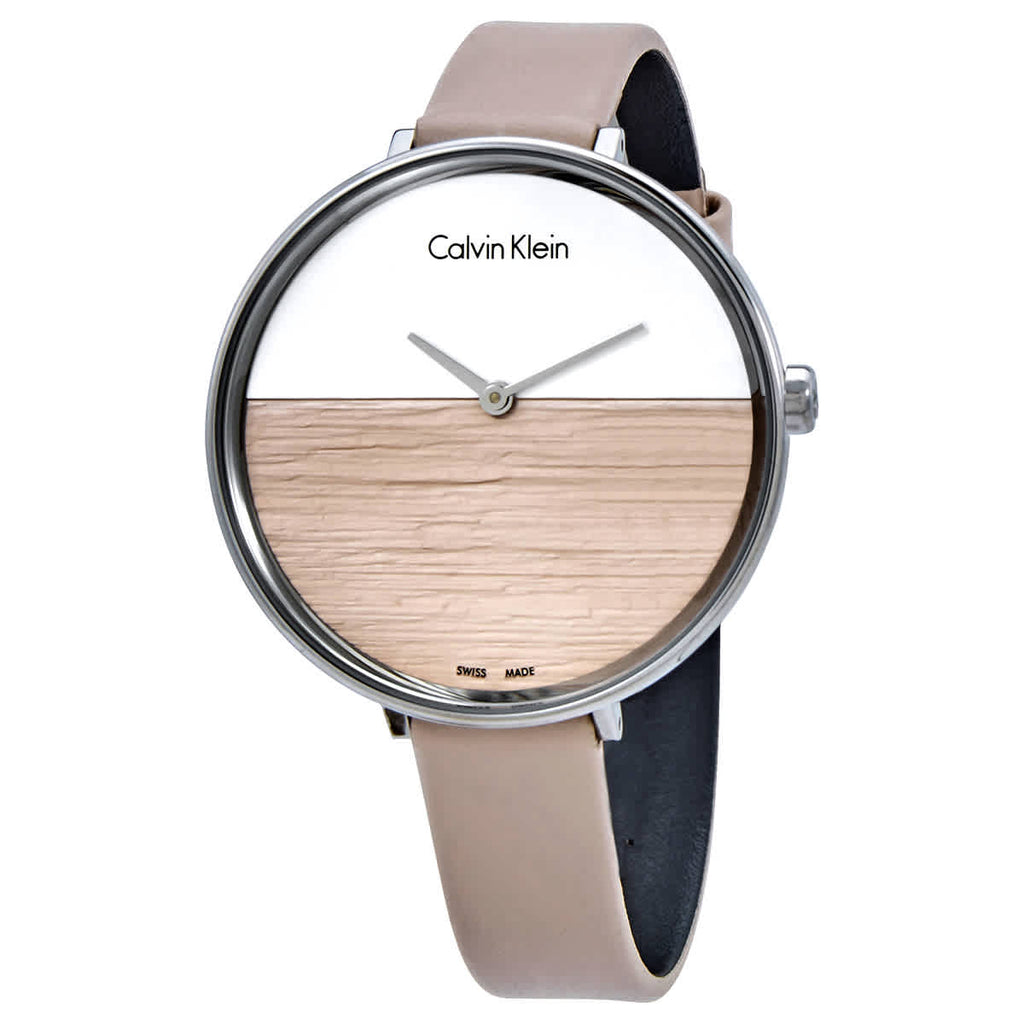 NEW Calvin Klein Rise Leather Ladies Watches - Pink K7A231XH