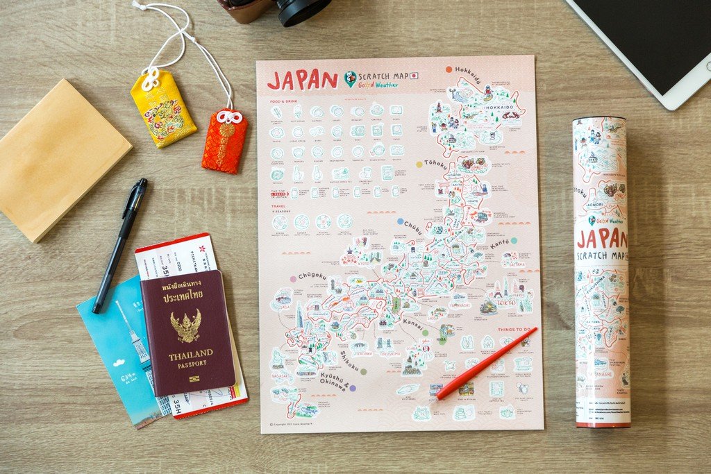 Japan Scratch Travel Map - Travel to Japan - iMartCity 日本刮刮地圖刮刮樂