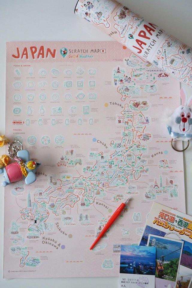 Japan Scratch Travel Map - Travel to Japan - iMartCity