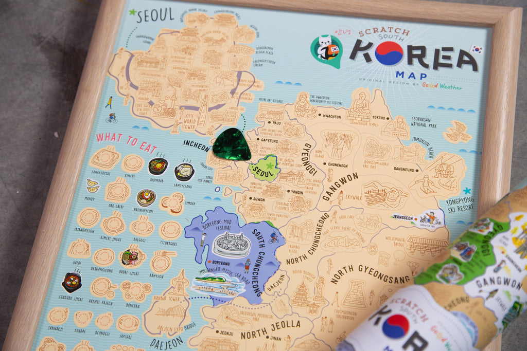 Korea Scratch Travel Map - Travel to Korea - iMartCity 韓國刮刮樂