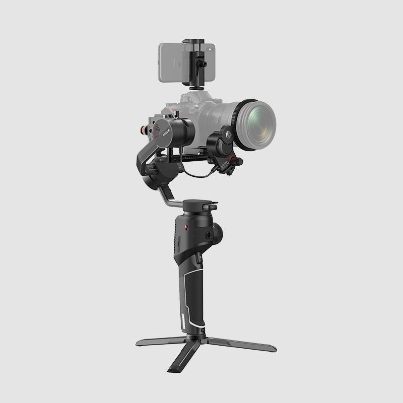 MOZA AirCross 2 Professional Camera Stabilizer beyond your imagination white color black with mobile