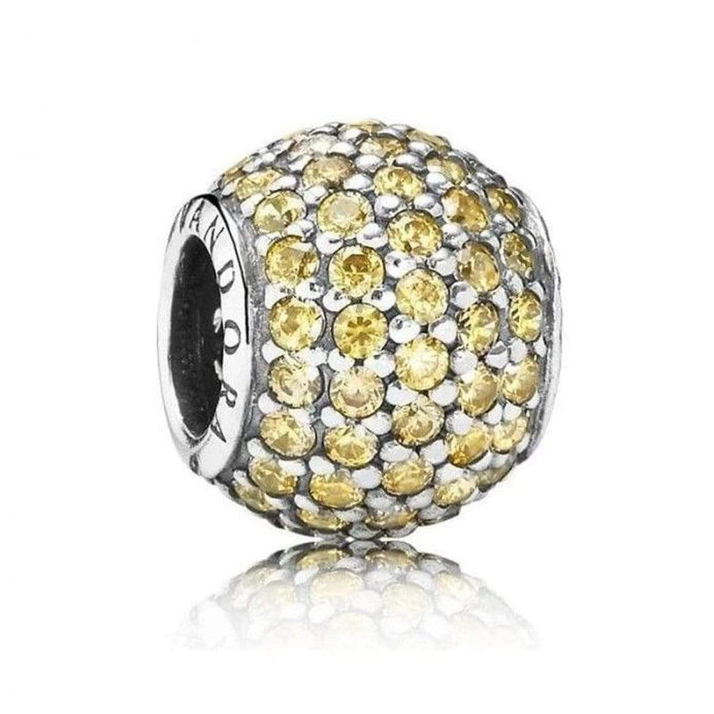 Pandora SEND A GIFT IDEA Golden Pavé Ball Charm #791051FCZ
