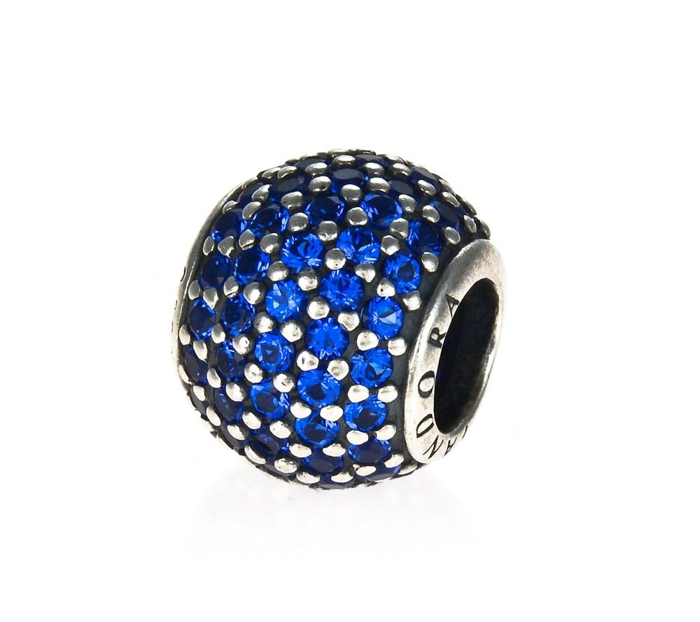 Pandora SEND A GIFT IDEA Blue Pavé Ball Charm #791051NCB