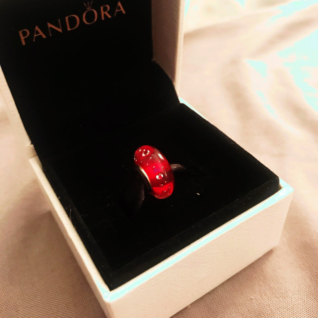 Pandora Red Fizzle Murano Charm #791631CZ