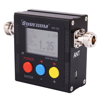 SURECOM SW-102 VU V.S.W.R. POWER METER with frequency counter - GadgetiCloud