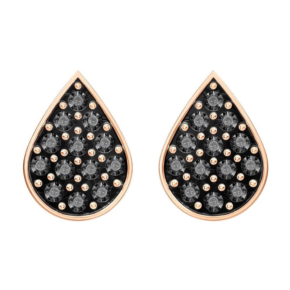 SWAROVSKI Ginger Stud Earrings Grey Rose Gold 5352236