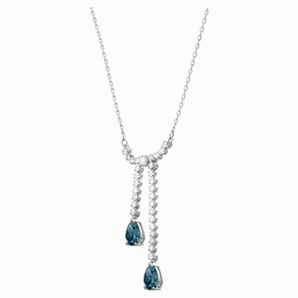 SWAROVSKI Crystal Vintage Y Necklace, White, Rhodium Plating #5457628