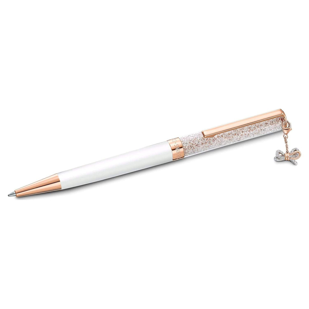 SWAROVSKI Crystalline Celebration 2021 Bow ballpoint pen - White & Rose gold-tone plated #5553339