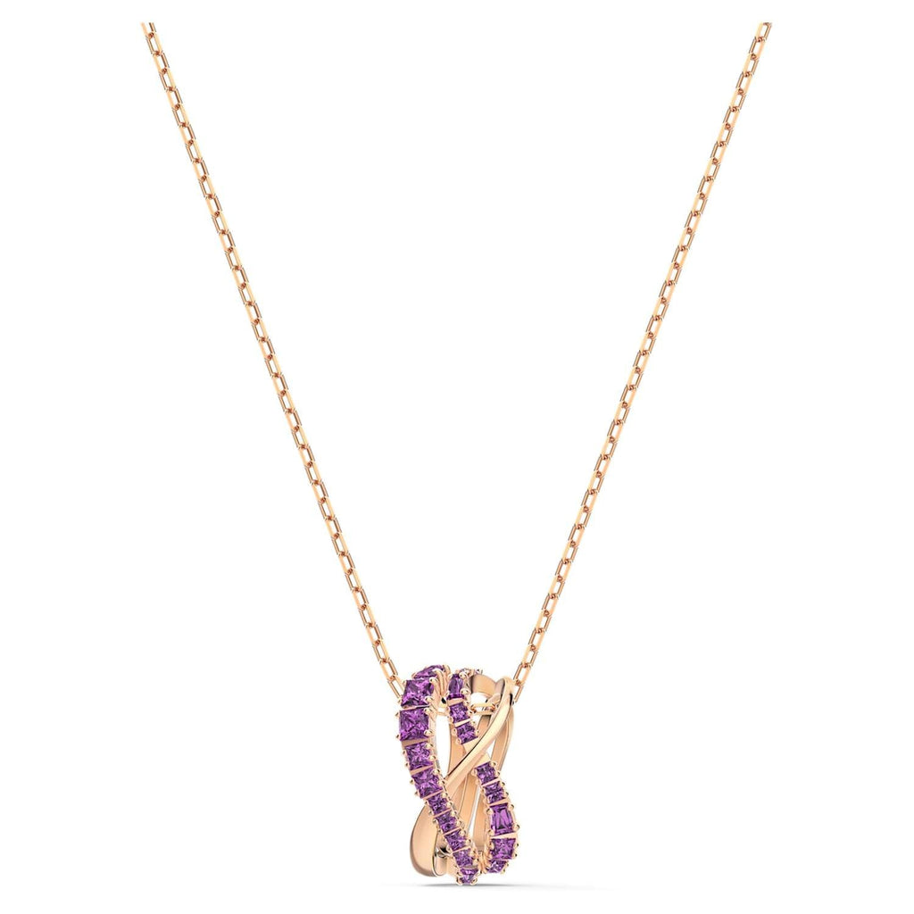 SWAROVSKI Twist pendant - Purple & Rose Gold Tone Plated #5563907