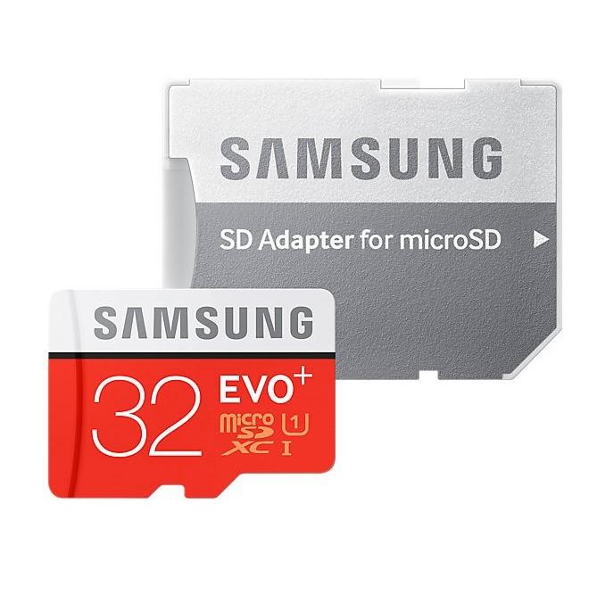 Samsung 32GB microSD EVO+ FHD Memory Card with adaptor - GadgetiCloud