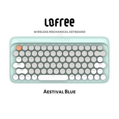 iMartCity - Aestival Blue Lofree Wireless Mac Mechanical Keyboard Aestival Blue Wireless Mac DOT Bluetooth Mechanical mini keyboard retro style Steampunk Vintage Typewriter azio unicomp ultra classic penna keyboard