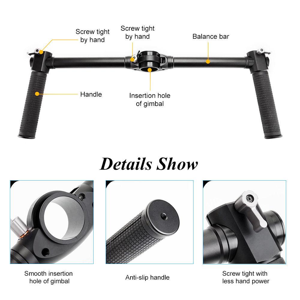 ZHIYUN Dual Handle Grip Gimbal Stabilizer DSLR mirrorless Camera Gimbal Crane 3 LAB Tripod Zhiyun-Tech roxant pro dji ronin-m glidecam feiyu mg lite ikan ms-pro Beholder DS1 - iMartCity