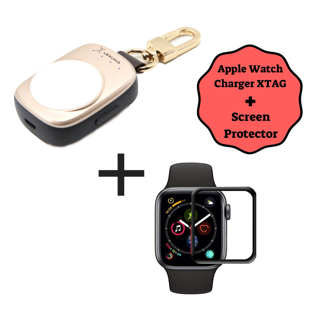apple watch charger xtag and apple watch screen protector combo - iMartCity