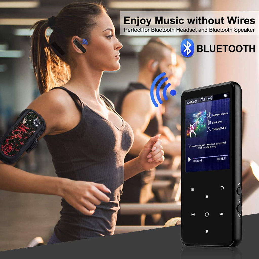 Portable Bluetooth MP3 Player with 2.4" Large Screen - iMartCity mp3 lossless player fm radio voice recorder bluetooth music player mp3 walkman bluetooth audio player sports use