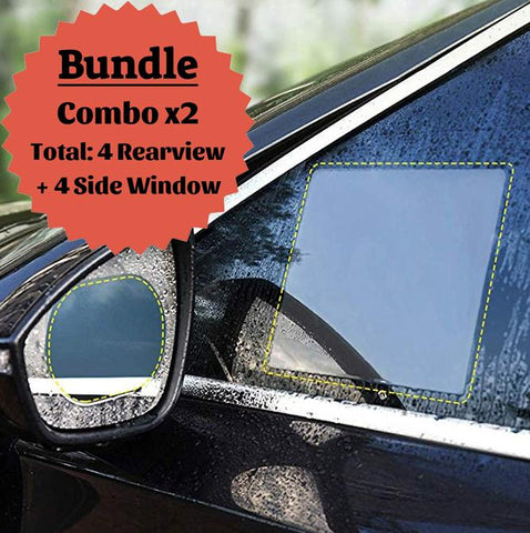 Side Window and Rearview Mirror Films Combo BUNDLE (4 Packages) - iMartCity