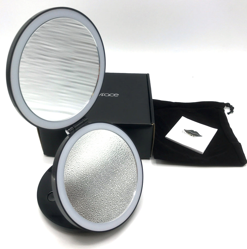 LED Lighted 3-fold Travel Compact Makeup Mirror 1X/7X Magnification magnifying mirror standing makeup magnifying bathroom s with lights trifold battery magnifying glass absolutely lush best hand zadro round makeup jerdon makeup reviews natural makeup estala hollywood vanity fancii travel makeup gala 10x magnifying makeup bestmakeup makeup with lights best ratedmakeup anjou makeup kensie vanity vanity with lights tri fold vanity wall mounted makeup - iMartCity