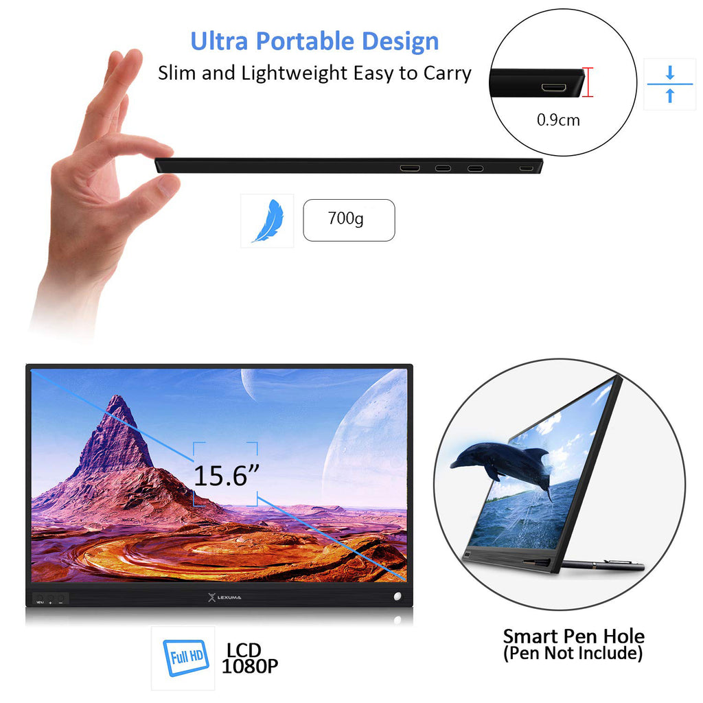 iMartCity-Lexuma-XScreen-Portable-Monitor-Ultra-Slim-HD-1080P-USB-Powered-easy carry