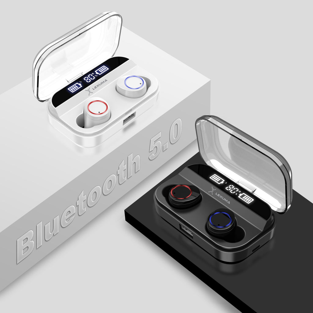Lexuma Xbud-Z True Wireless stereo In-Ear Bluetooth With Charging Case IPX7 waterproof earbuds for working out running headphones earphones with power bank Water-resistant rechargeable mpow flame AS X2T+ ip8 jbl endurance dive jabra elite 65t ikanzi TWS-X9 x3t x4t tws apa itu tws i12 tozo t10 best wireless earbuds best wireless earbuds for working out - iMartCity