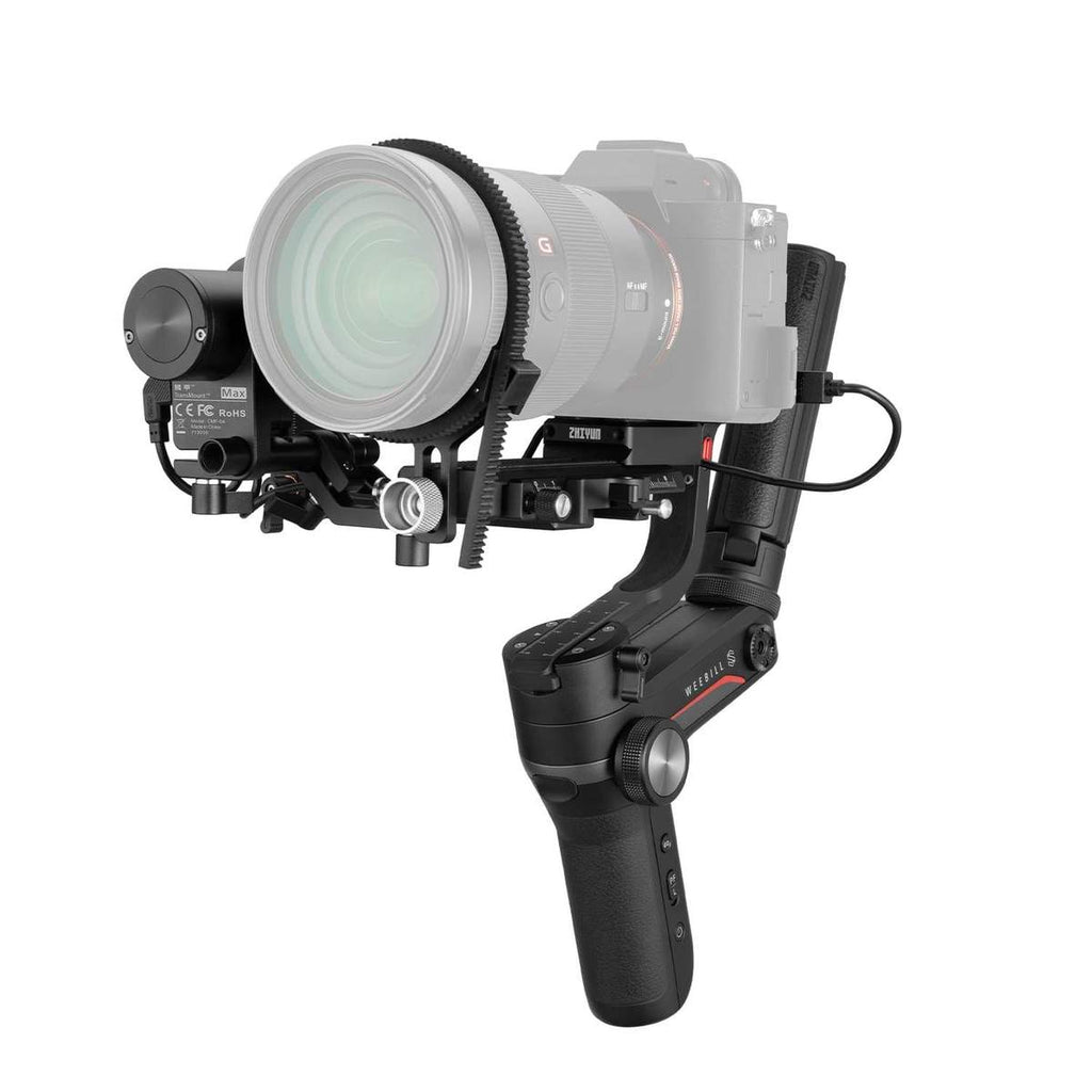ZHIYUN Weebill-S Compact 3-Axis Handheld Gimbal Stabilizer for Mirrorless and DSLR Cameras & Lens Combos features overview front