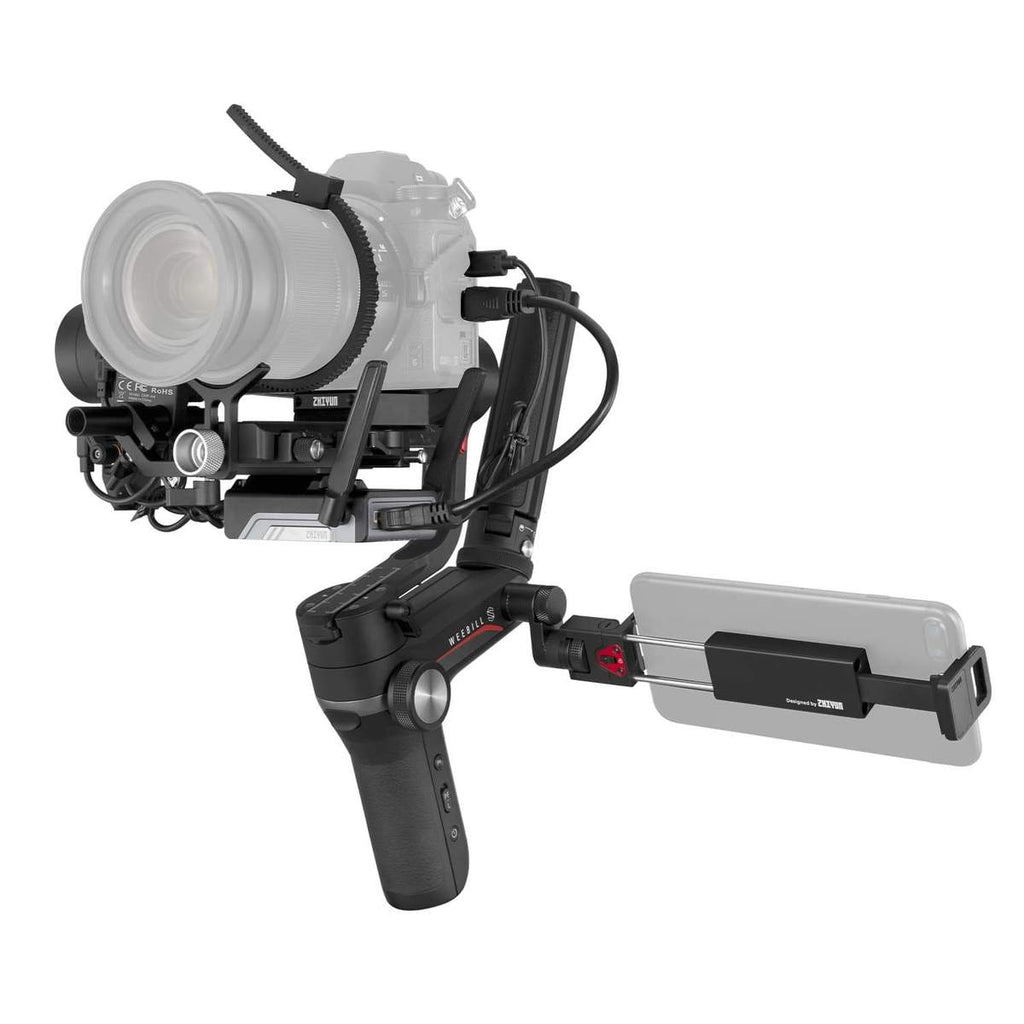 ZHIYUN Weebill-S Compact 3-Axis Handheld Gimbal Stabilizer for Mirrorless and DSLR Cameras & Lens Combos features overview mobile phone